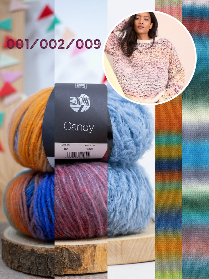 Strickpaket Candy Pelliccia Streifenpullover