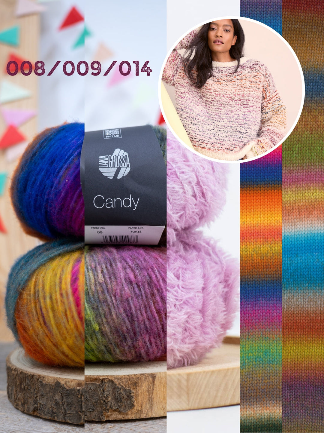 Strickpaket Candy Pelliccia Streifenpullover