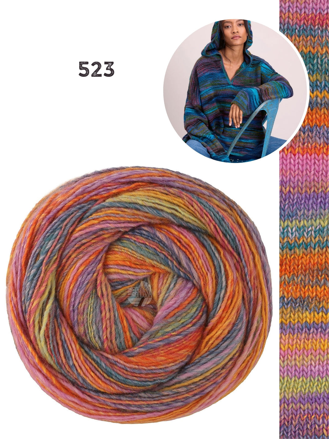 Strickpaket Gomitolo Disegno Oversized Hoodie