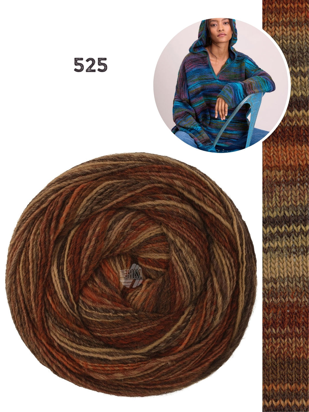 Strickpaket Gomitolo Disegno Oversized Hoodie