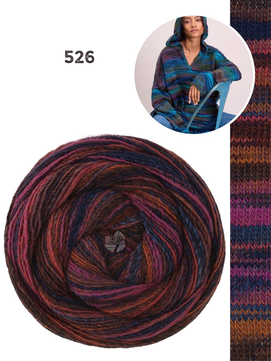 Strickpaket Gomitolo Disegno Oversized Hoodie