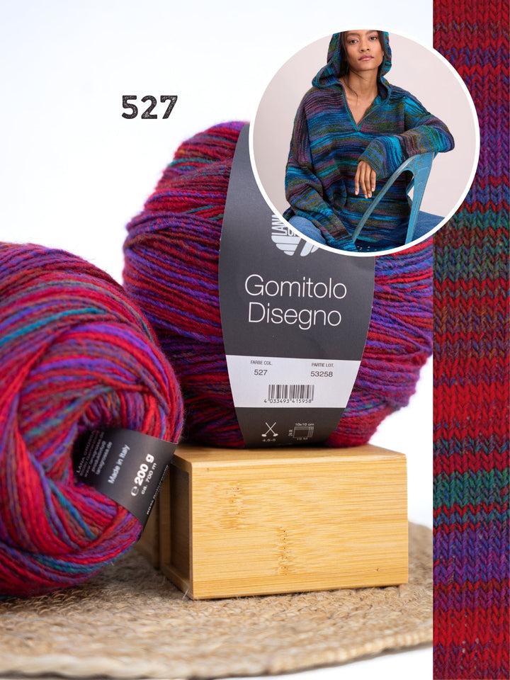 Strickpaket Gomitolo Disegno Oversized Hoodie