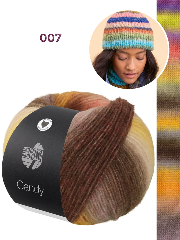 Strickpaket Candy Streifenmütze