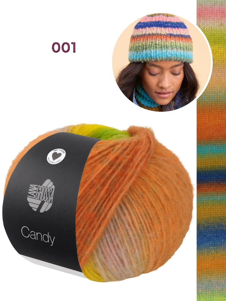 Strickpaket Candy Streifenmütze