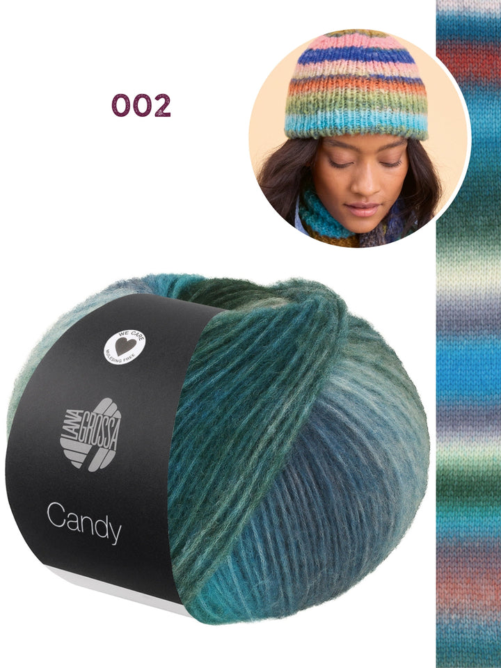 Strickpaket Candy Streifenmütze