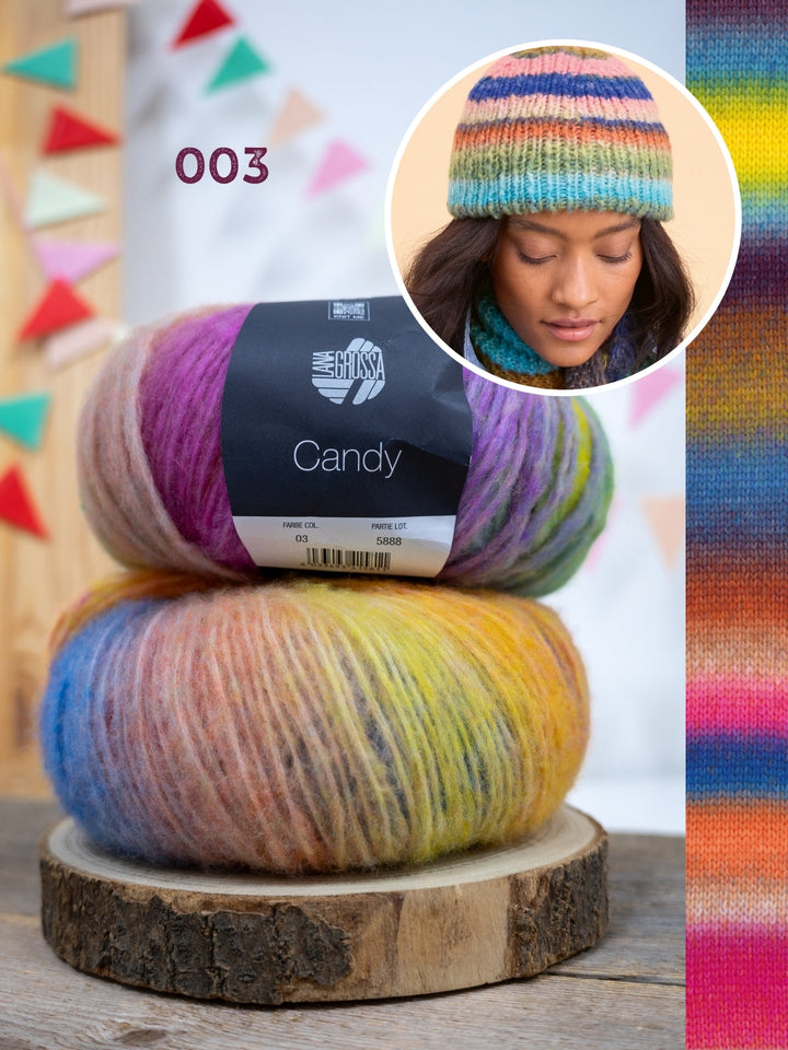 Strickpaket Candy Streifenmütze