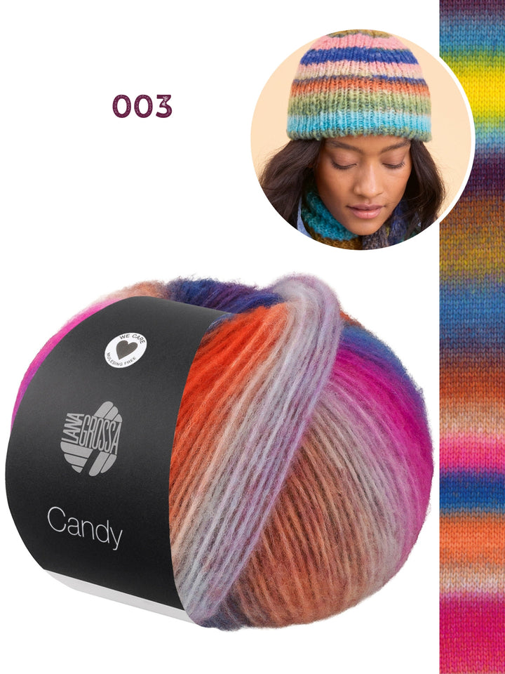 Strickpaket Candy Streifenmütze