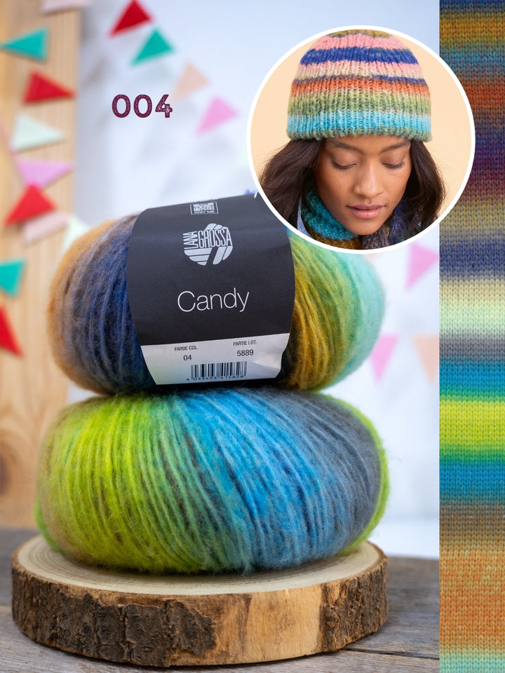 Strickpaket Candy Streifenmütze