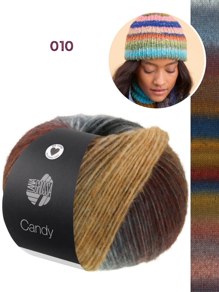 Strickpaket Candy Streifenmütze