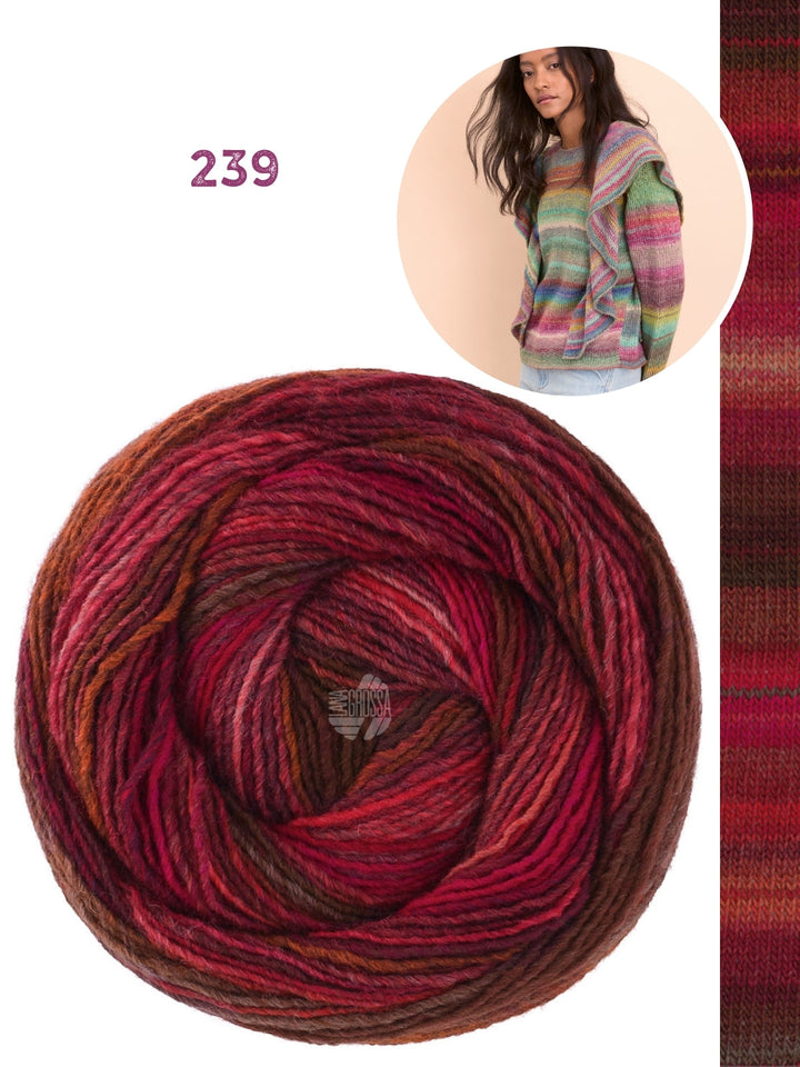 Strickpaket Gomitolo Intenso Pullover mit Rüschen
