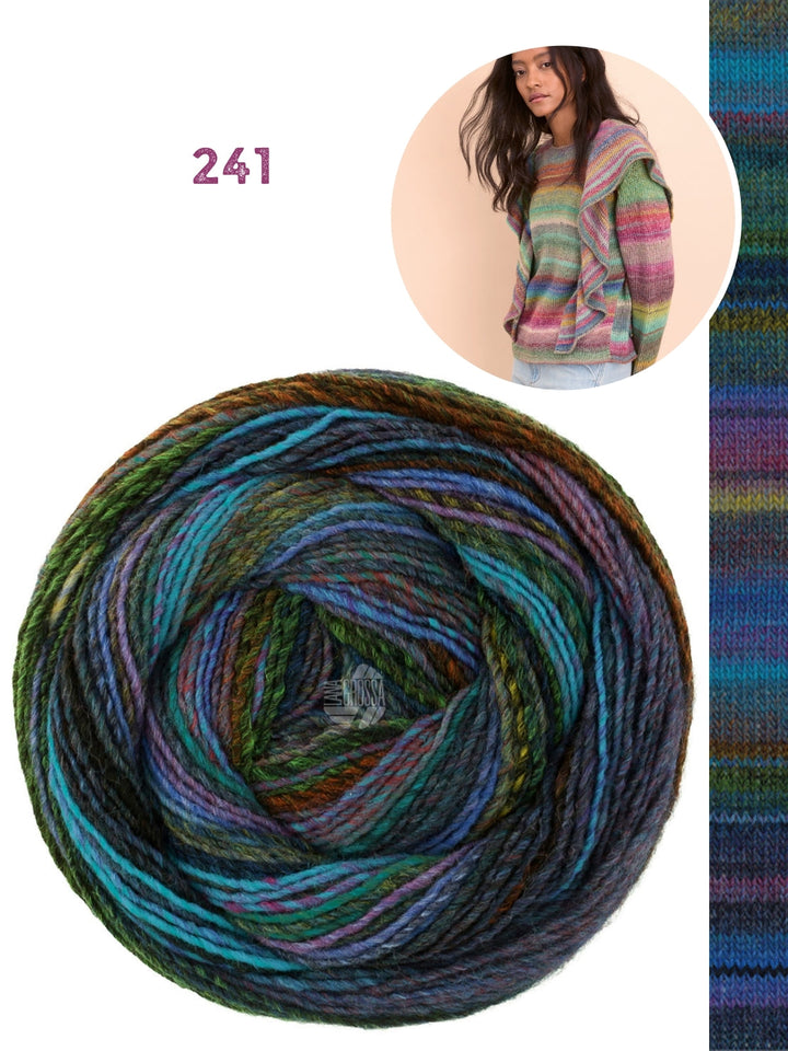 Strickpaket Gomitolo Intenso Pullover mit Rüschen