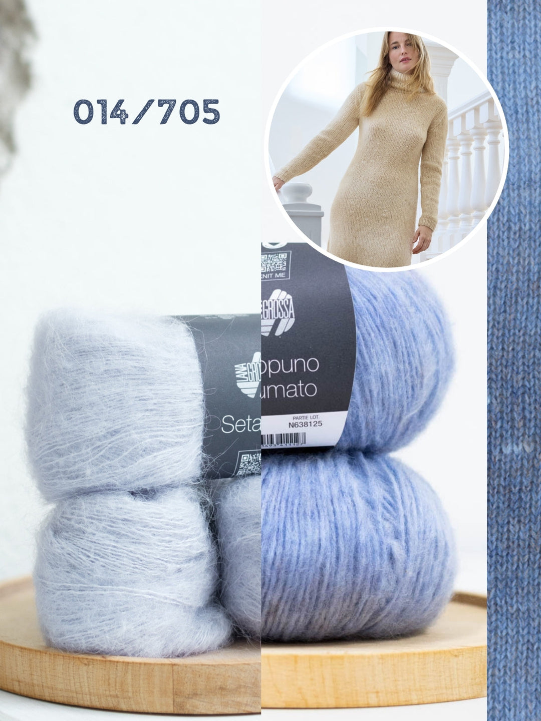Strickpaket Ecopuno Sfumato Setasuri Kleid