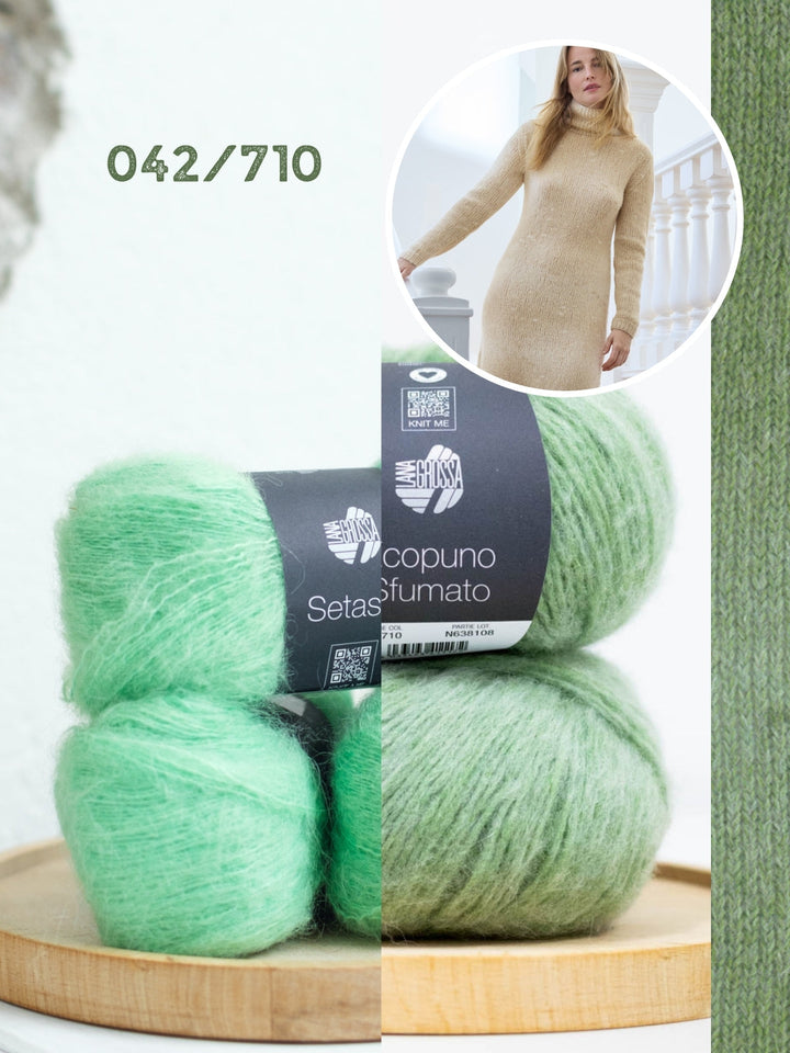 Strickpaket Ecopuno Sfumato Setasuri Kleid