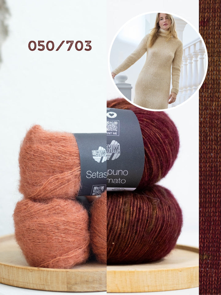 Strickpaket Ecopuno Sfumato Setasuri Kleid