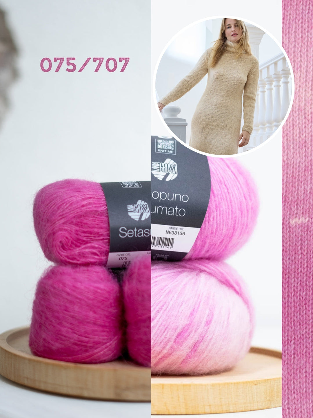 Strickpaket Ecopuno Sfumato Setasuri Kleid