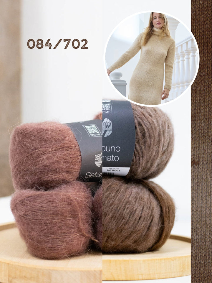 Strickpaket Ecopuno Sfumato Setasuri Kleid