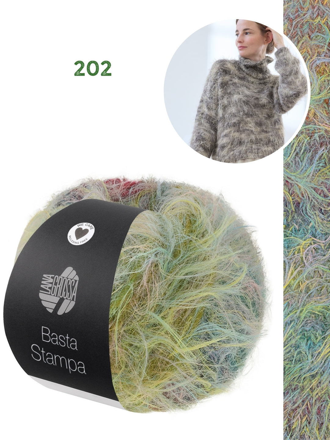 Strickpaket Basta Stampa Rollkragenpullover