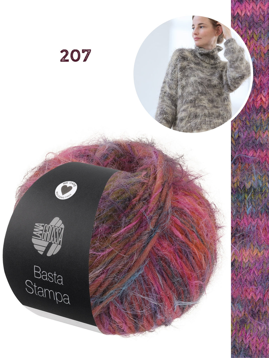 Strickpaket Basta Stampa Rollkragenpullover