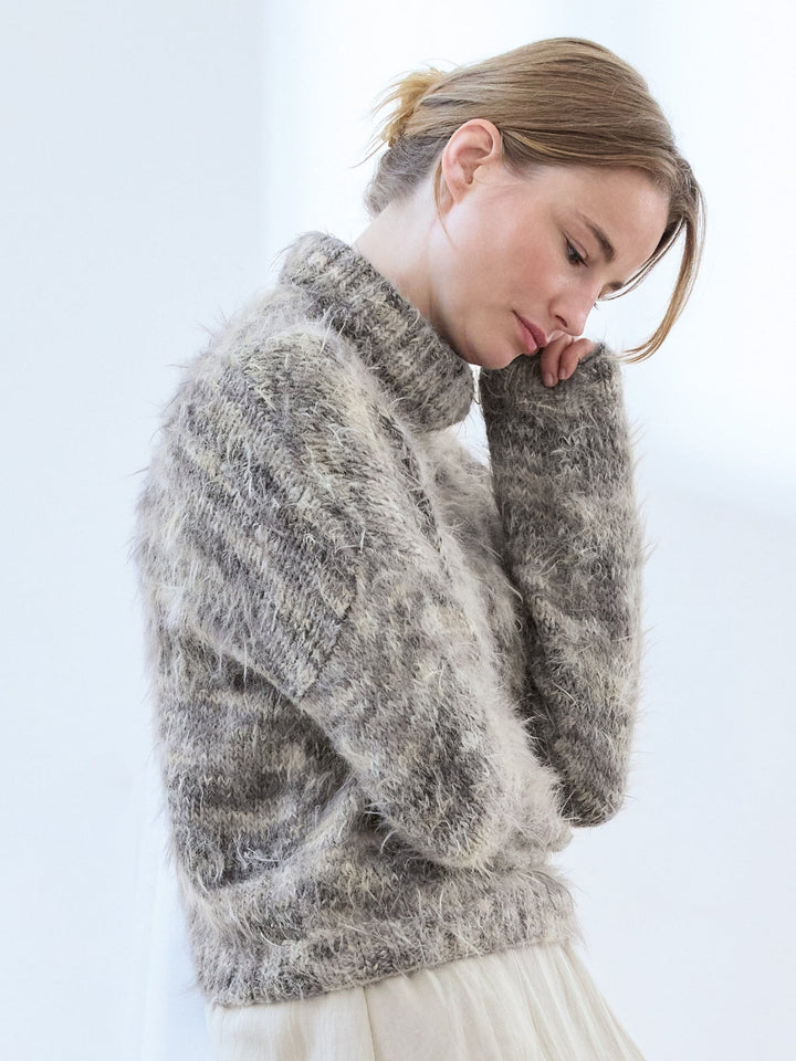 Strickpaket Basta Stampa Rollkragenpullover