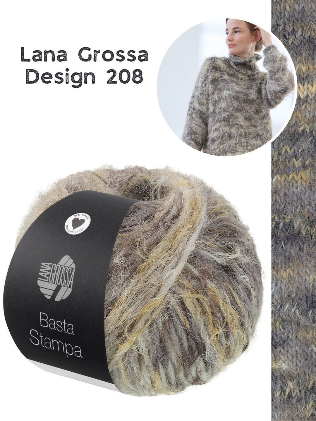 Strickpaket Basta Stampa Rollkragenpullover