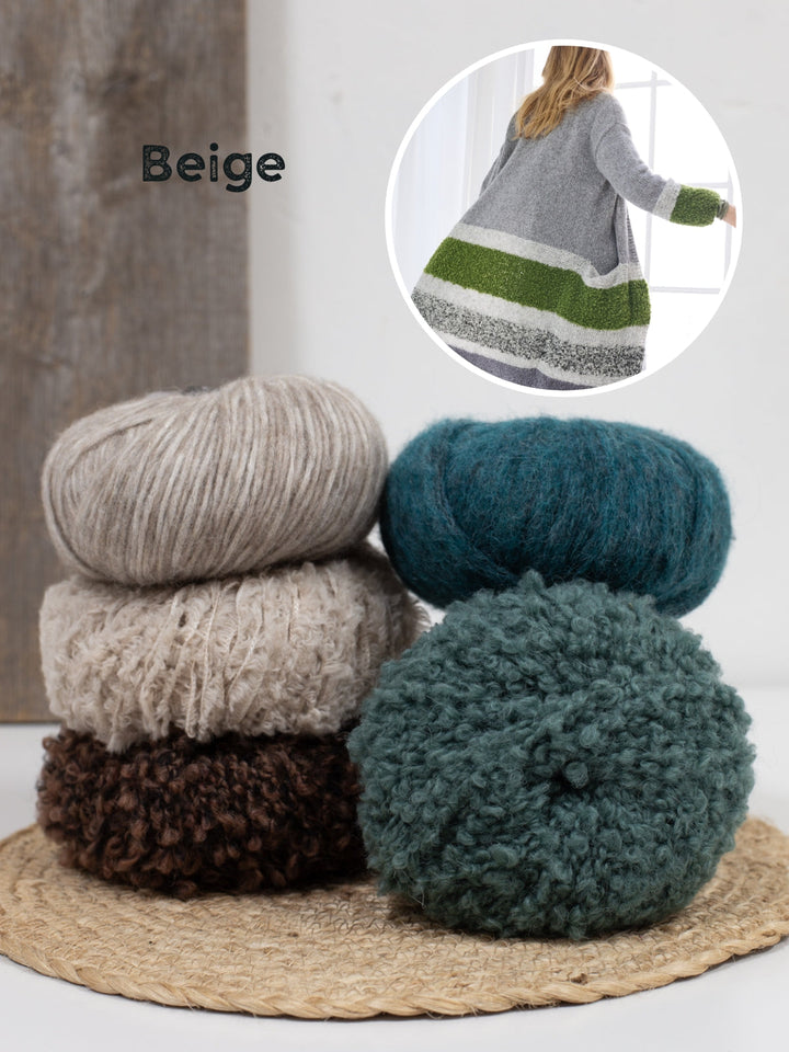 Strickpaket Garnmix Kurzmantel