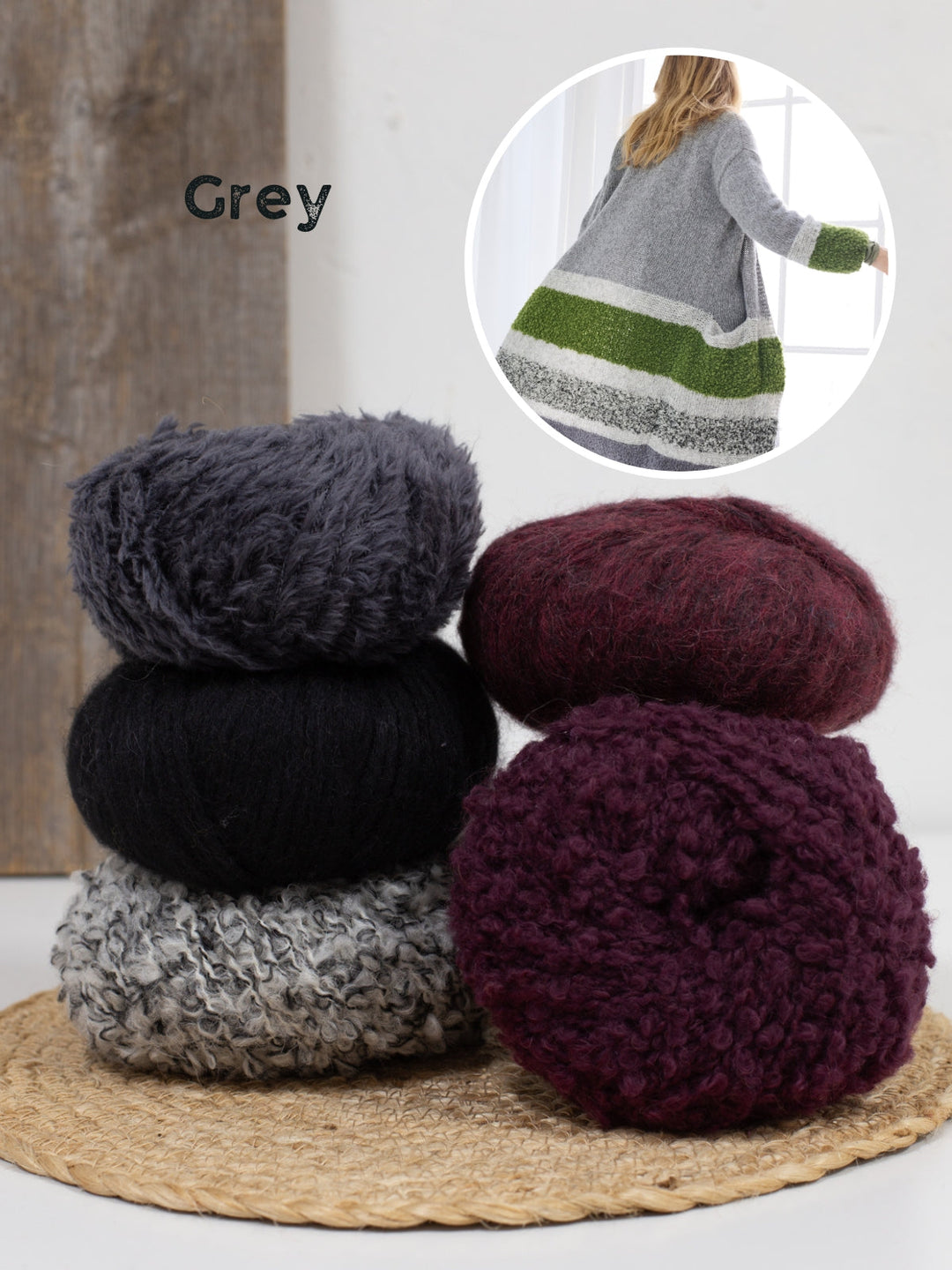 Strickpaket Garnmix Kurzmantel