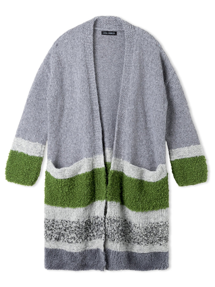 Strickpaket Garnmix Kurzmantel