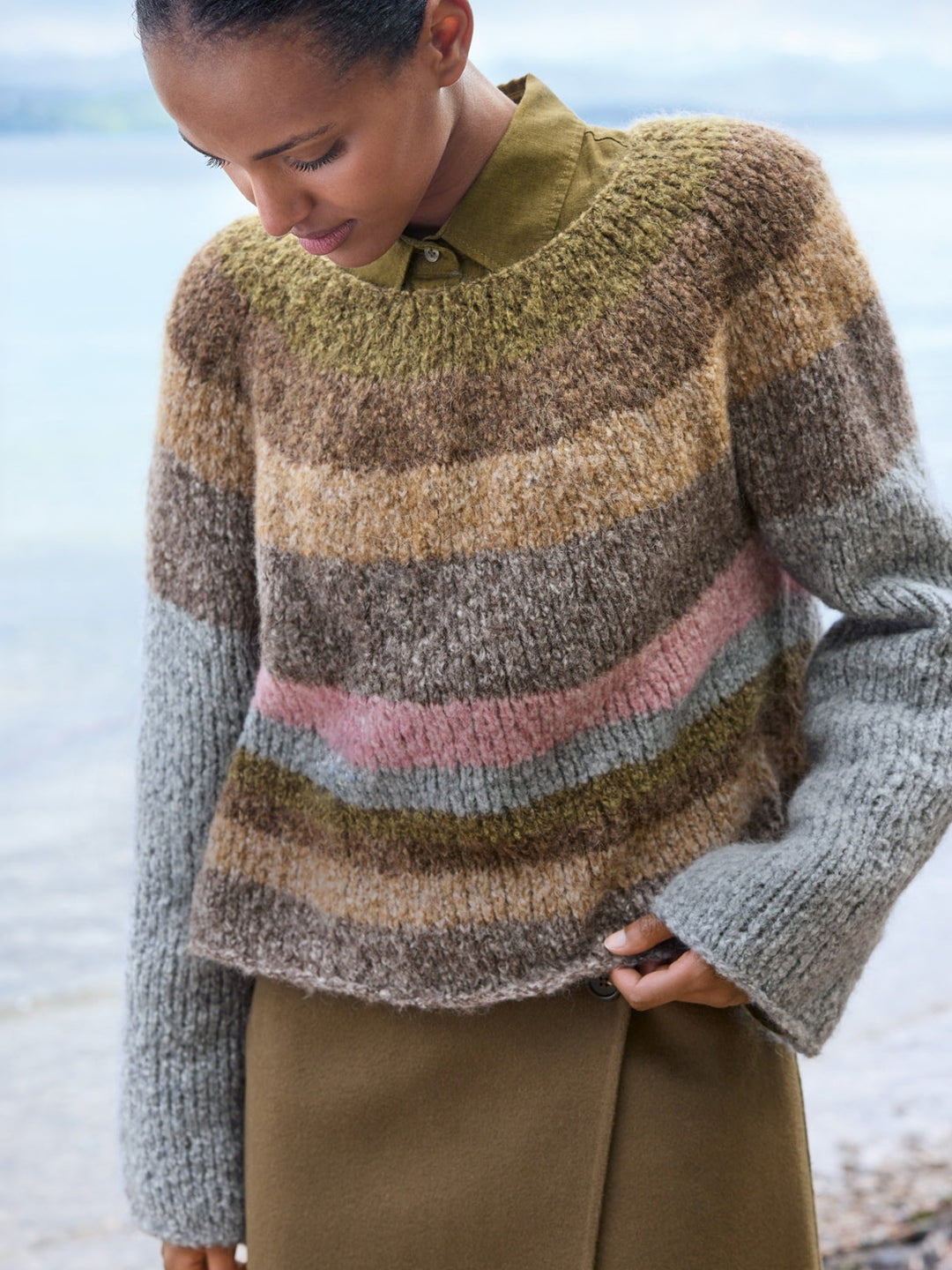 Strickpaket Milano Pullover mit Rundpasse