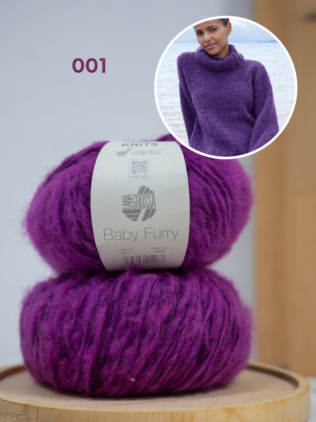 Strickpaket Baby Furry Rollkragenpullover