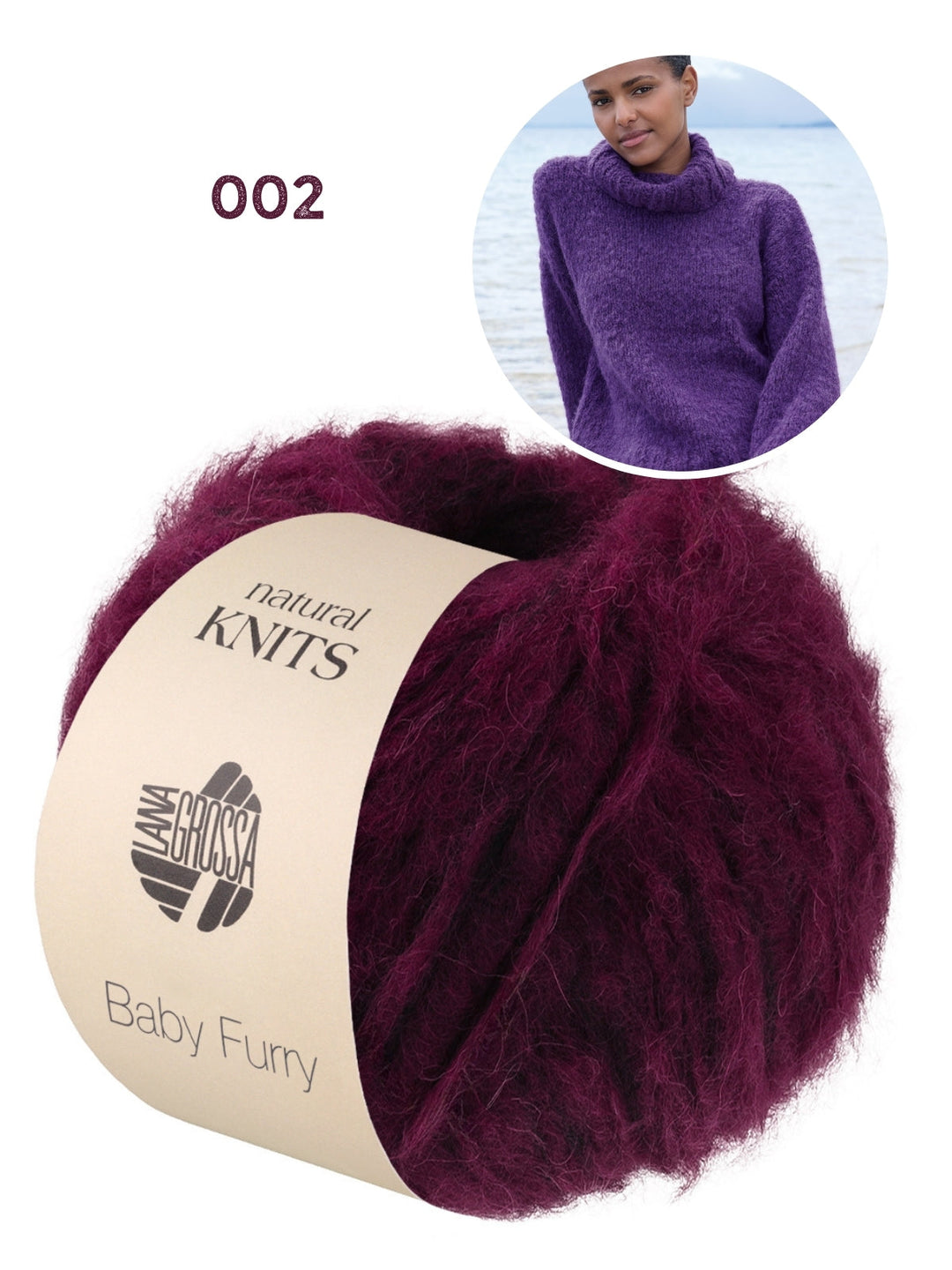 Strickpaket Baby Furry Rollkragenpullover