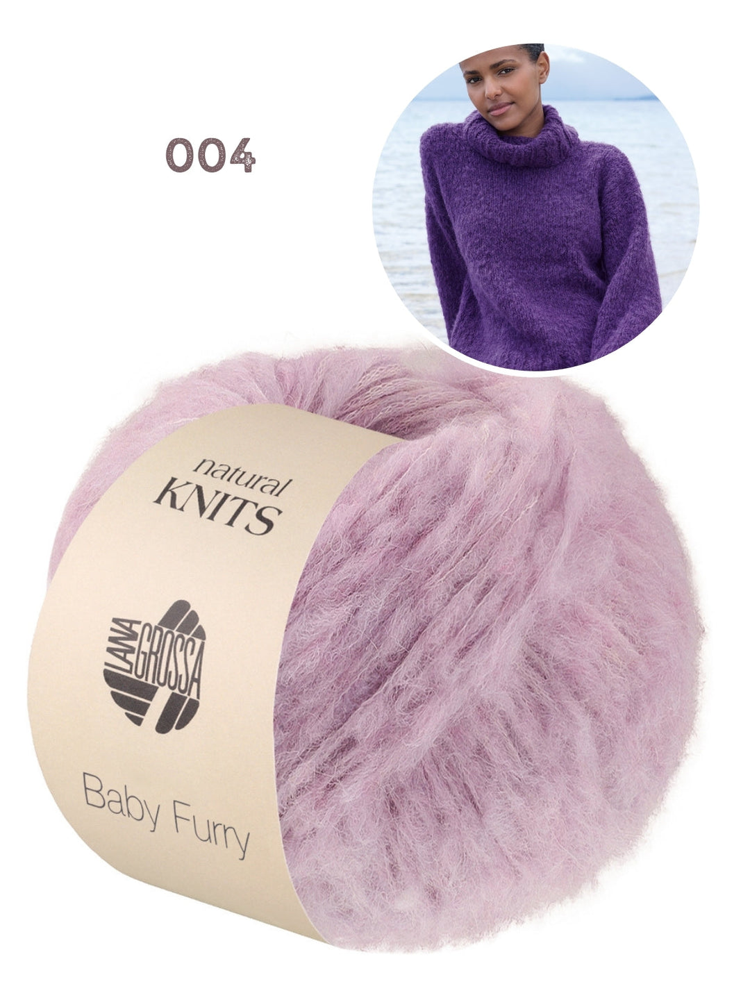 Strickpaket Baby Furry Rollkragenpullover