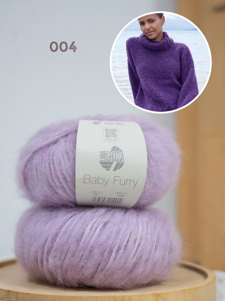 Strickpaket Baby Furry Rollkragenpullover