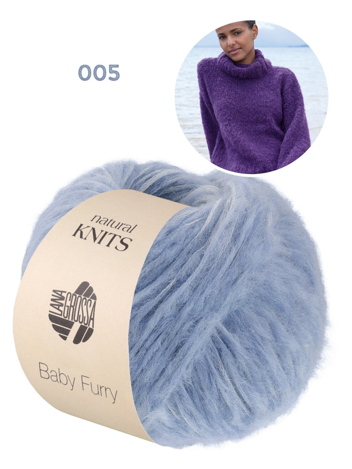 Strickpaket Baby Furry Rollkragenpullover