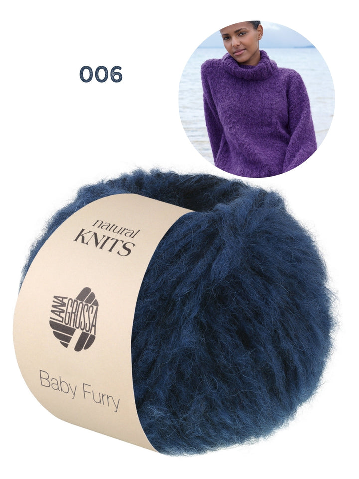 Strickpaket Baby Furry Rollkragenpullover