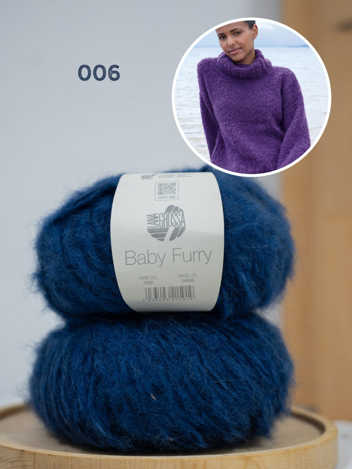 Strickpaket Baby Furry Rollkragenpullover