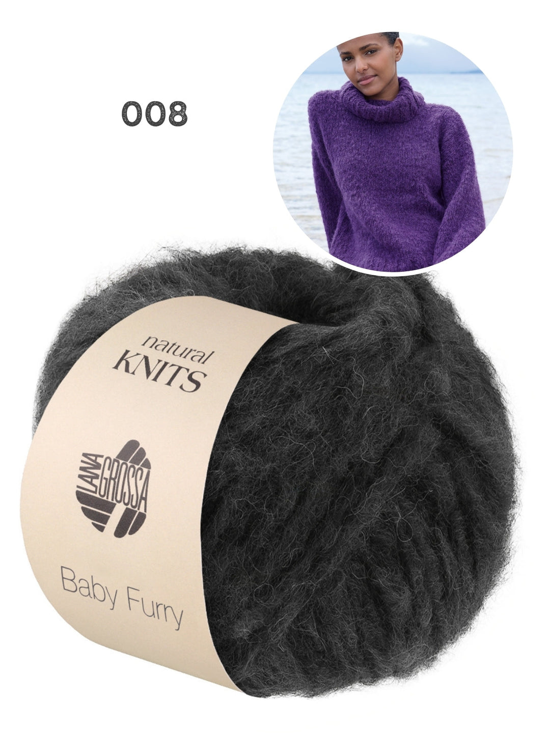 Strickpaket Baby Furry Rollkragenpullover