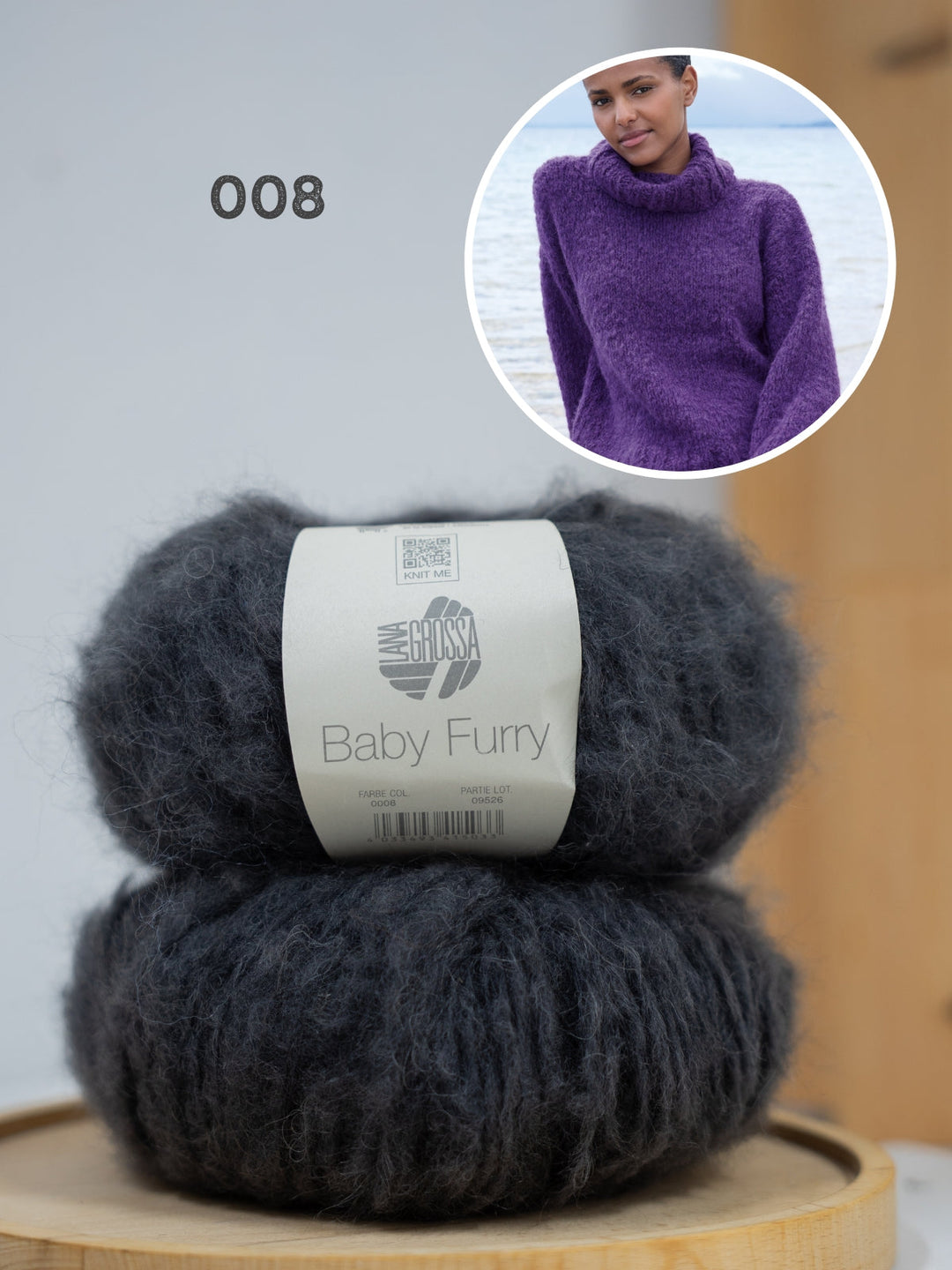 Strickpaket Baby Furry Rollkragenpullover