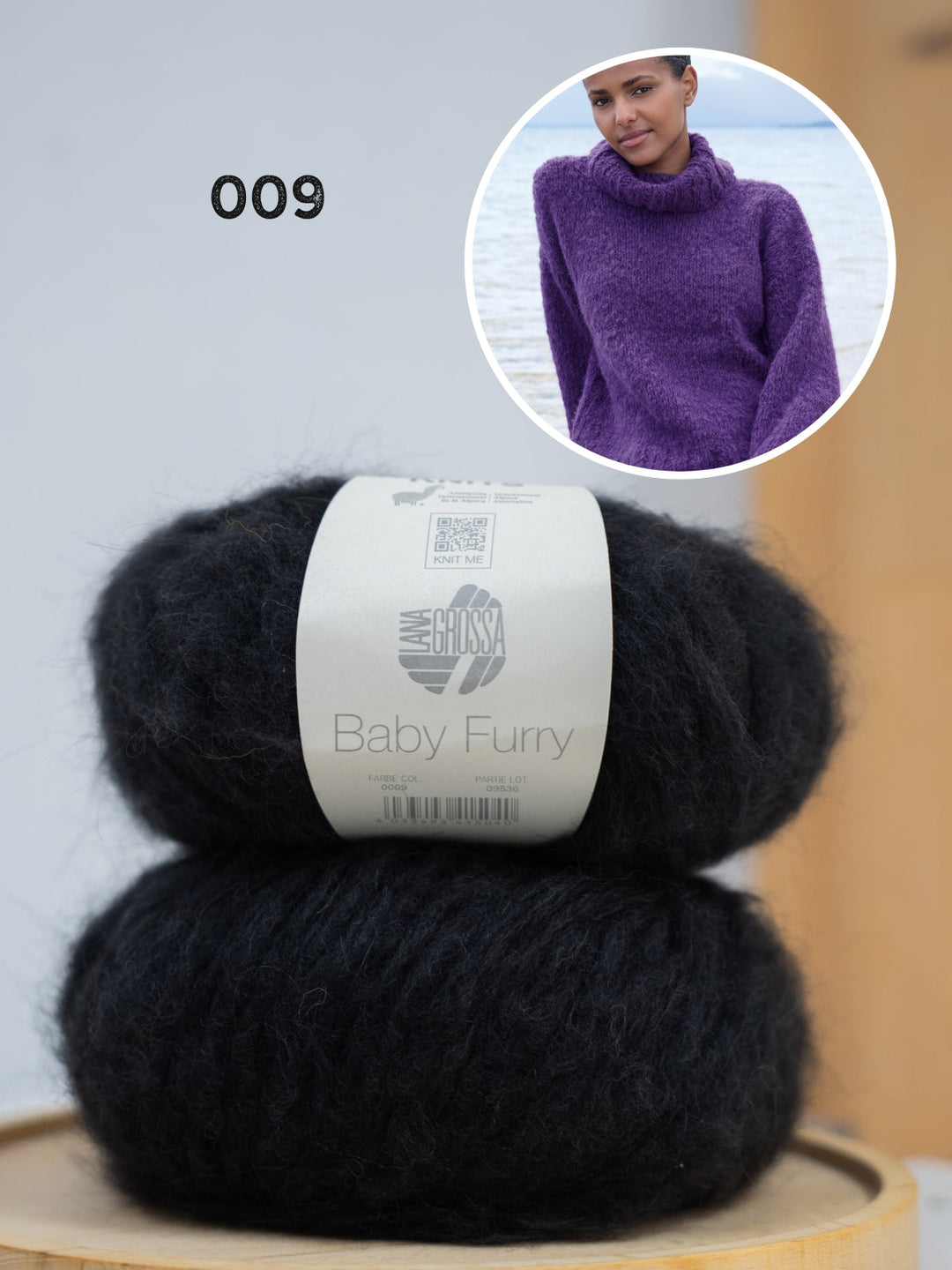 Strickpaket Baby Furry Rollkragenpullover