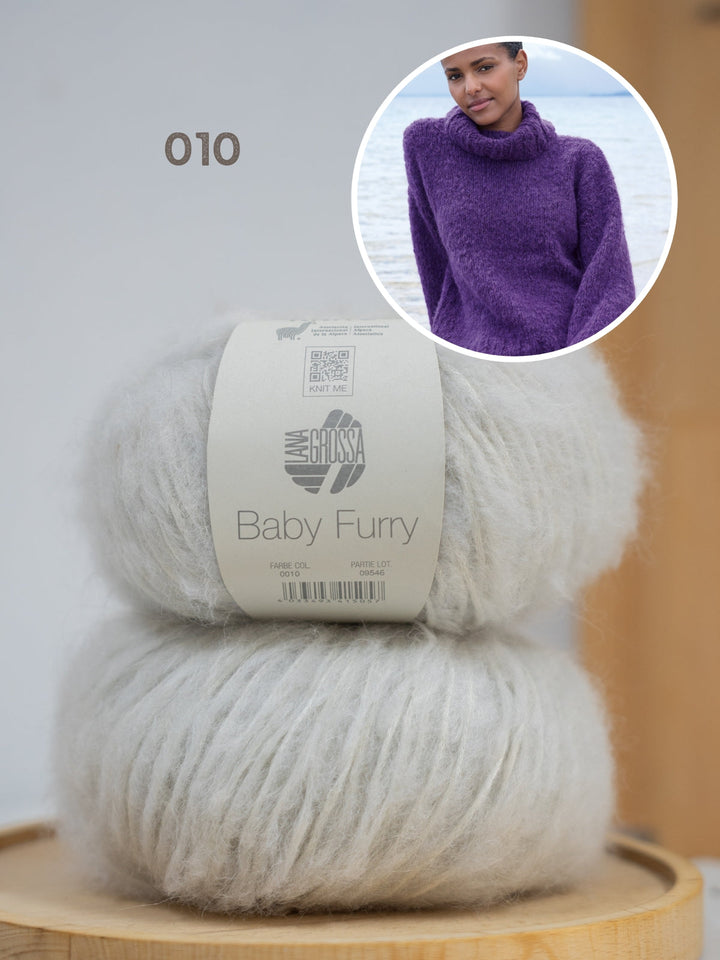 Strickpaket Baby Furry Rollkragenpullover