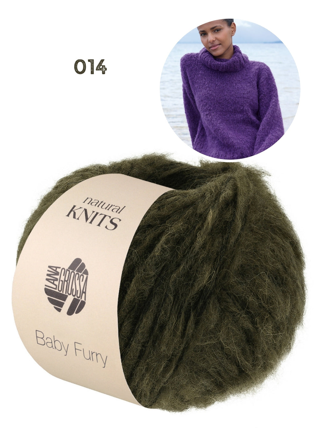 Strickpaket Baby Furry Rollkragenpullover