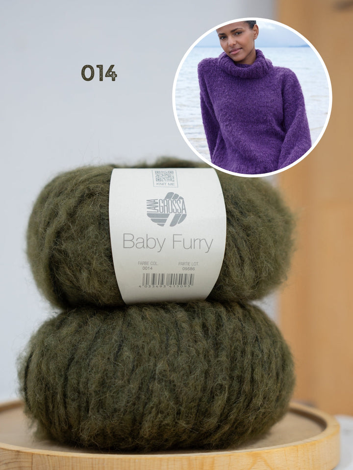 Strickpaket Baby Furry Rollkragenpullover