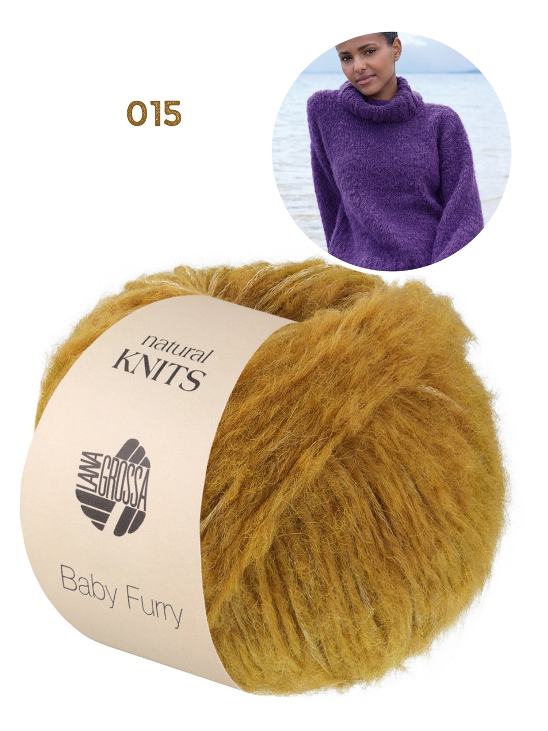 Strickpaket Baby Furry Rollkragenpullover