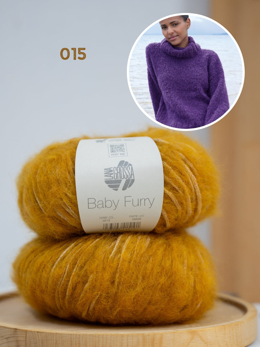 Strickpaket Baby Furry Rollkragenpullover
