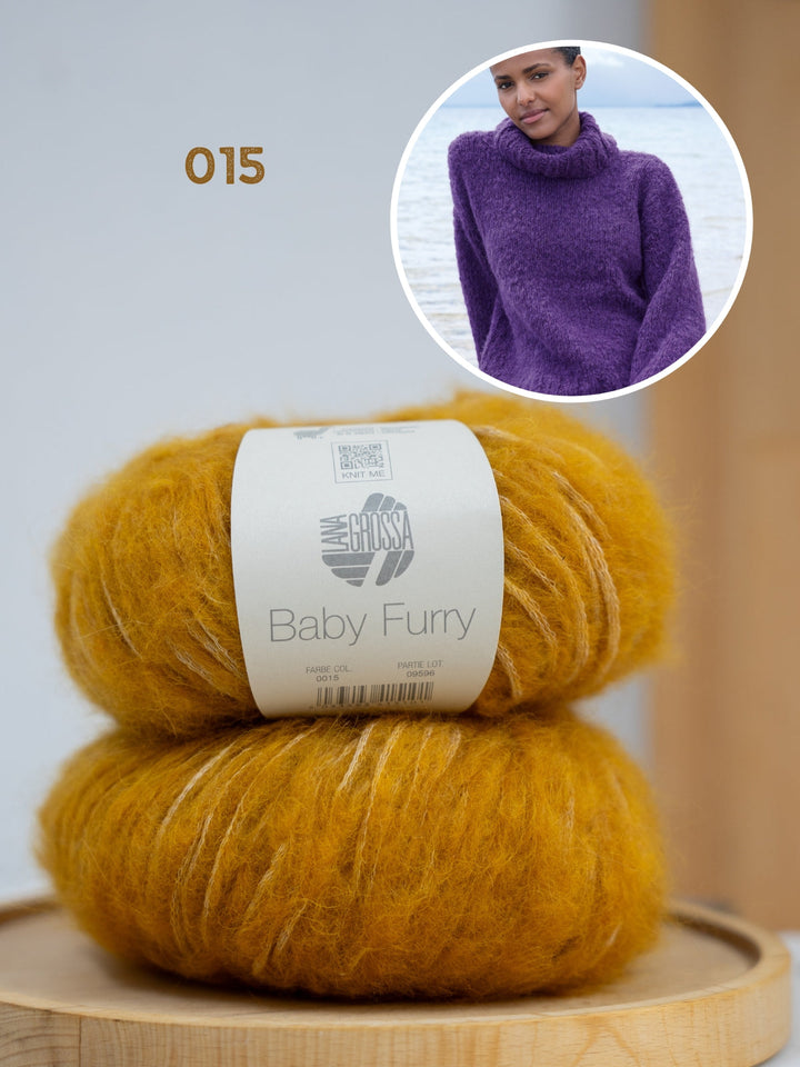 Strickpaket Baby Furry Rollkragenpullover