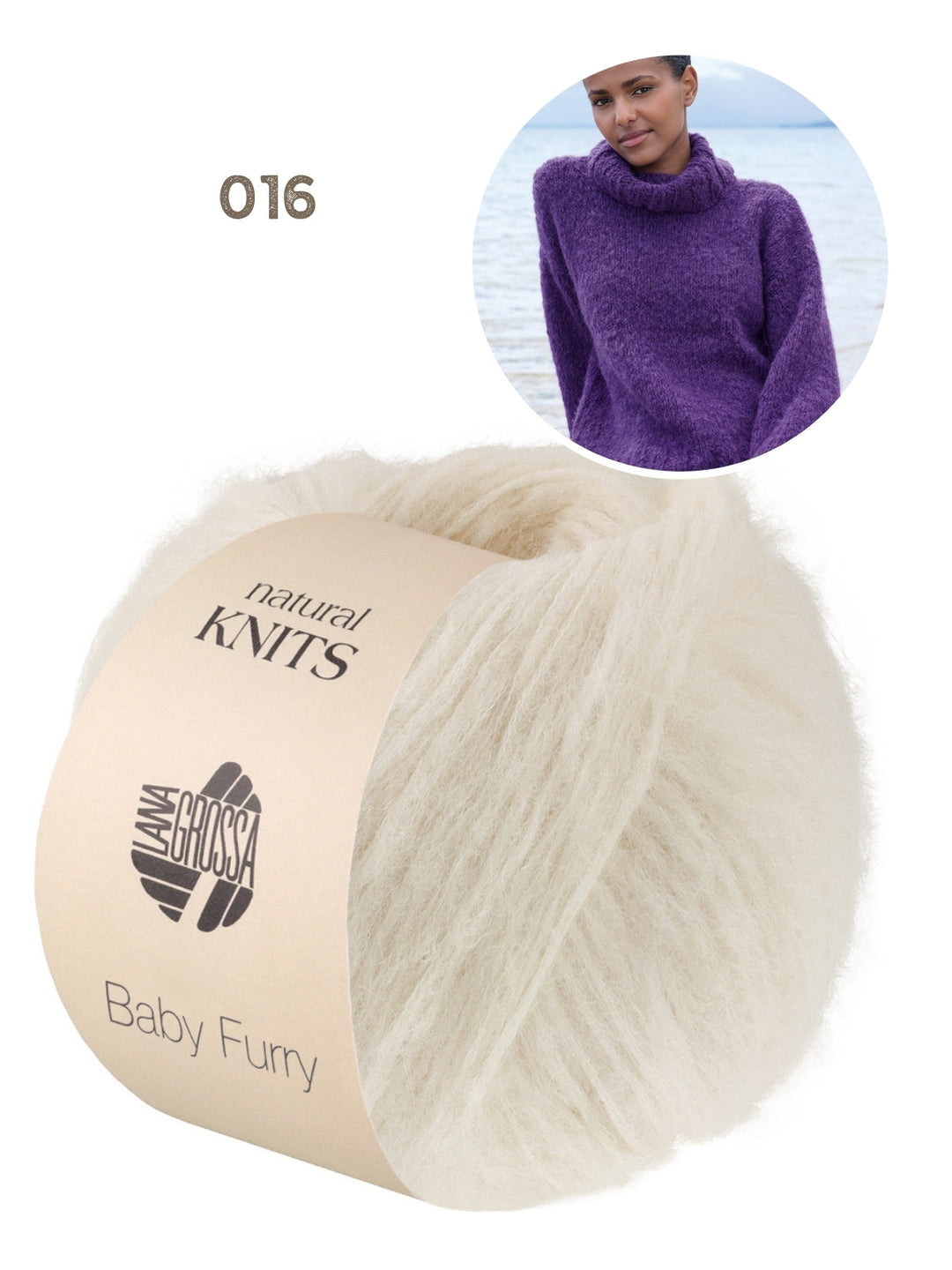 Strickpaket Baby Furry Rollkragenpullover