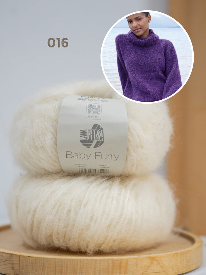Strickpaket Baby Furry Rollkragenpullover