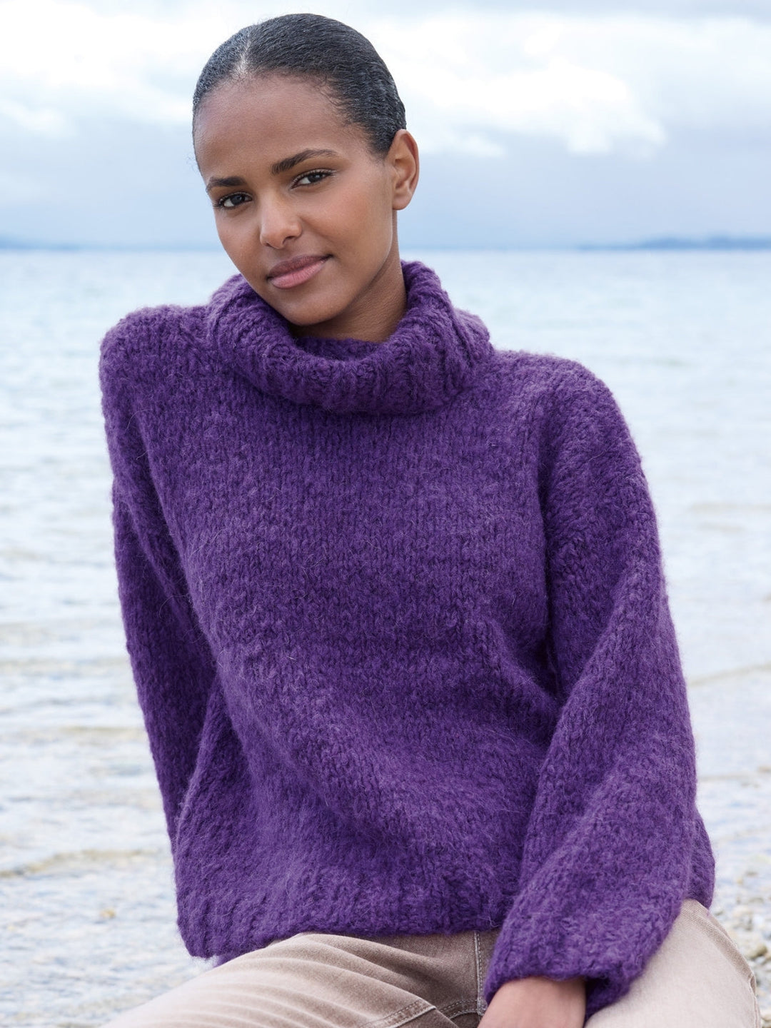 Strickpaket Baby Furry Rollkragenpullover