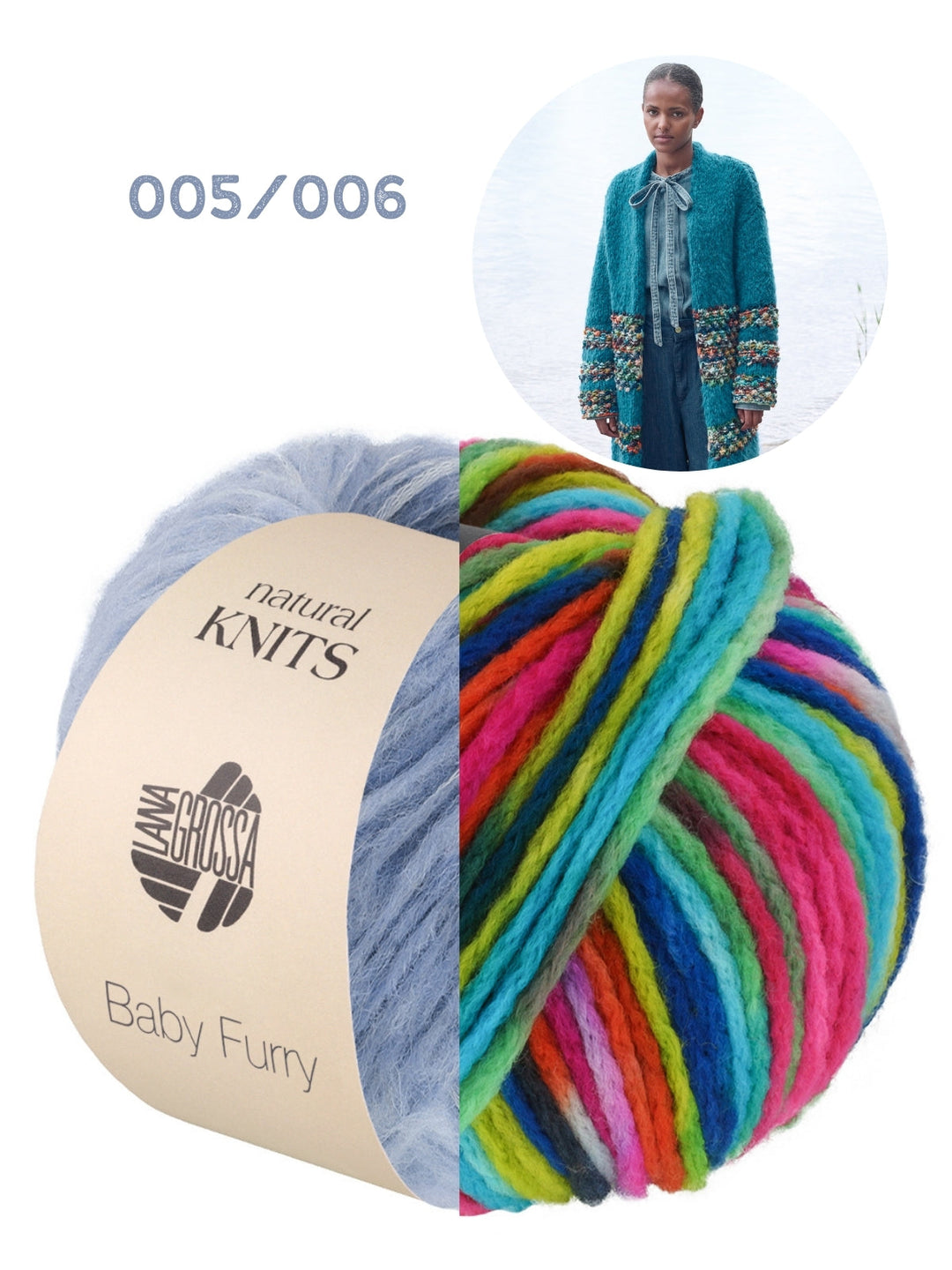 Strickpaket Baby Furry Crazy Mantel