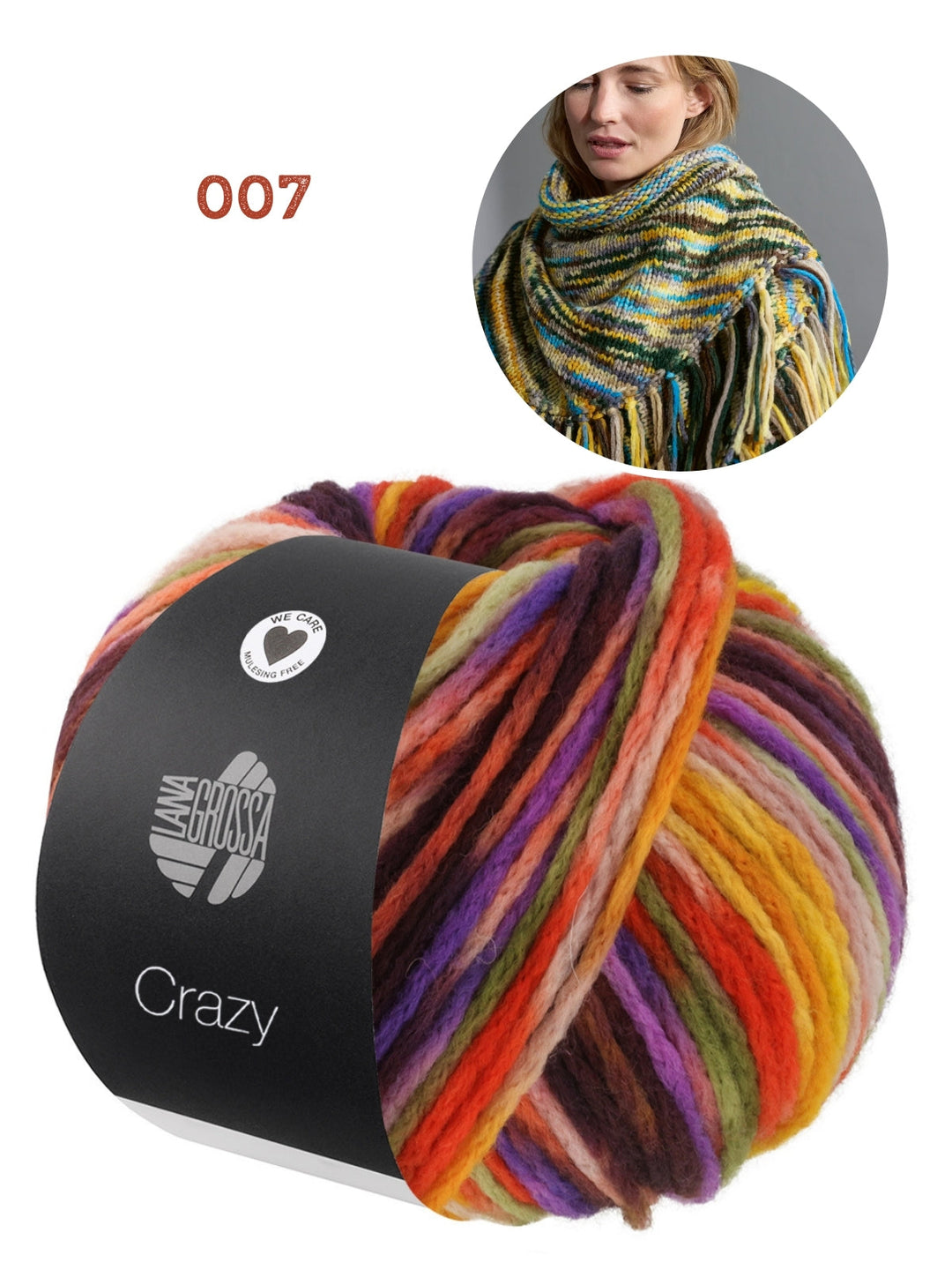 Strickpaket Crazy Dreieckstuch