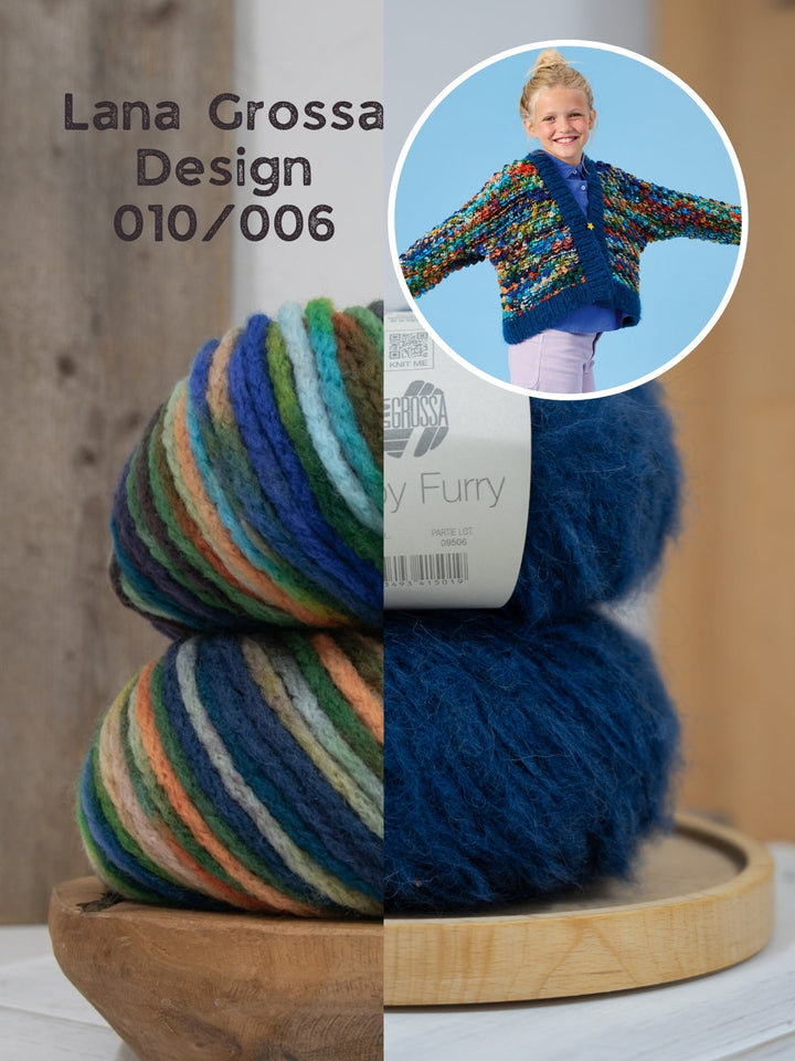 Strickpaket Crazy &amp; Baby Furry Noppenjacke